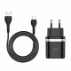 Мережевий зарядний пристрій HOCO C12Q Smart QC3.0 charger set(Type-C) 18W Black