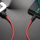 Кабель HOCO X21 Plus USB to Type-C 3A, 1m, silicone, silicone connectors, Black+Red