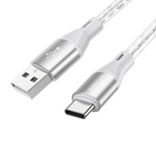 Кабель BOROFONE BX96 Ice crystal silicone charging data cable Type-C Gray