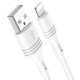 Кабель BOROFONE BX43 USB to iP 2.4A, 1m, PVC, PVC connectors, White