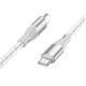 Кабель BOROFONE BX96 Ice crystal 60W silicone charging data cable Type-C to Type-C Gray