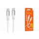 Кабель BOROFONE BX96 Ice crystal 60W silicone charging data cable Type-C to Type-C Gray