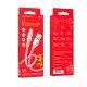Кабель BOROFONE BX96 Ice crystal silicone charging data cable iP Gray