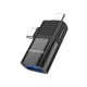 Адаптер BOROFONE BV18 iP male/Type-C male to USB female USB2.0 2-in-1 adapter