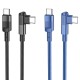 Кабель HOCO U108 Type-C to Type-C 5A, 100W, 1.2m, nylon, aluminum connectors, Black