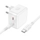 Мережевий зарядний пристрій BOROFONE BA76A Source dual port PD35W(2C) charger set(Type-C to Type-C) White