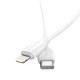 Кабель BOROFONE BX19 Type-C to iP, 3A, 20W, 1m, PVC, PVC connectors, White