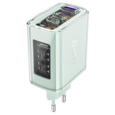 Мережевий зарядний пристрій ACEFAST A45 Sparkling series PD65W GaN (2*USB-C+USB-A) charger Mountain mist