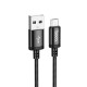 Кабель HOCO X89 Wind charging data cable Micro(unpackaged) Black