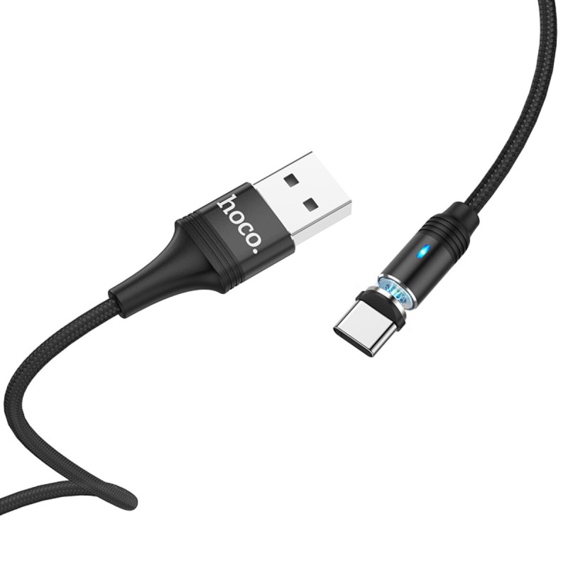 Кабель HOCO U76 Fresh magnetic charging cable for Type-C Black