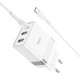 Мережевий зарядний пристрій HOCO N21 Pro Tourer PD30W (2A1C) charger set(Type-C to Type-C) White