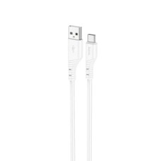 Кабель HOCO X97 Crystal color silicone charging data cable Type-C white