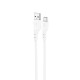 Кабель HOCO X97 Crystal color silicone charging data cable Type-C white