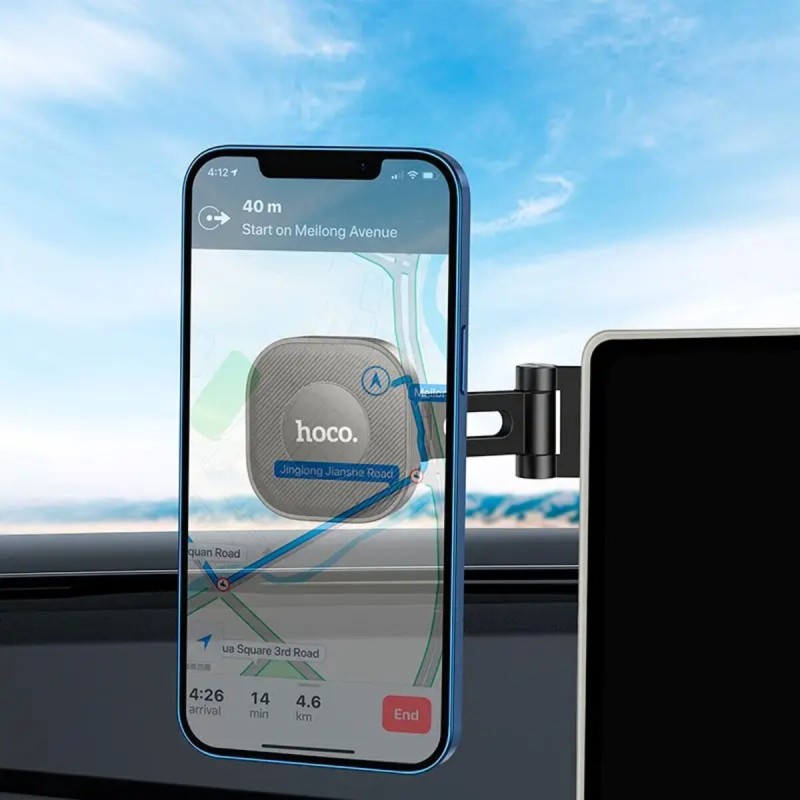 Тримач для мобільного HOCO H4 Mike magnetic car mount(center console) Black