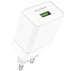 Мережевий зарядний пристрій BOROFONE BA47A Mighty speed single port QC3.0 3A 18W White