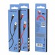 Кабель BOROFONE BX20 USB to Type-C 2A, 1m, nylon, TPE connectors, Red