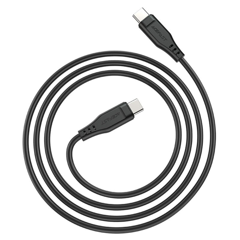 Кабель ACEFAST C3-03 Type-C to Type-C 3A, 60W, 1.2m, TPE, TPE connectors, Black
