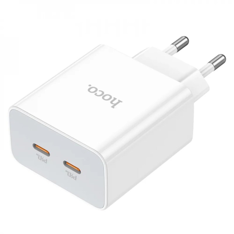 Мережевий зарядний пристрій HOCO C108A Leader PD35W dual port(2C) charger White