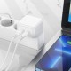 Мережевий зарядний пристрій BOROFONE BA76A Source dual port PD35W(2C) charger set(C to iP) White