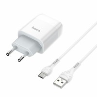 Мережевий зарядний пристрій HOCO C73A Glorious dual port charger set(Type-C) White
