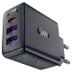 Мережевий зарядний пристрій ACEFAST A57 PD35W GaN (2*USB-A+USB-C) charger Black