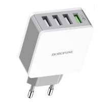 Мережевий зарядний пристрій BOROFONE BA43A Bountiful, wall charger with four USB ports 3.4A White