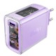 Мережевий зарядний пристрій ACEFAST A45 Sparkling series PD65W GaN (2*USB-C+USB-A) charger Purple alfalfa