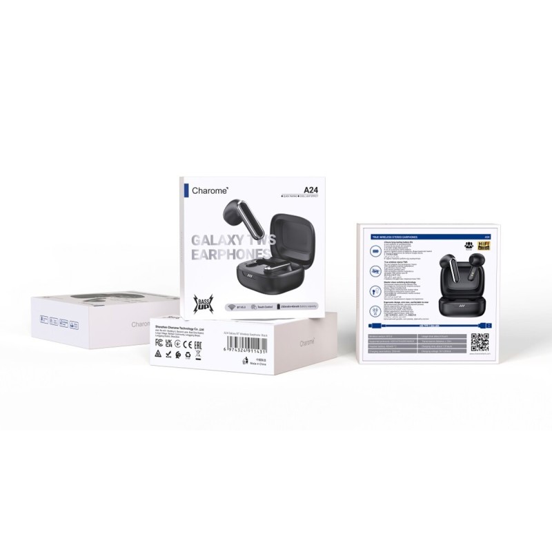 Навушники CHAROME A24 Galaxy BT Wireless Earphone Black