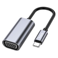Кабель-перехiдник HOCO UA21 Origin Type-C to VGA converter Metal Gray