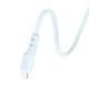 Кабель HOCO X97 Crystal color silicone charging data cable iP light blue