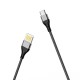 Кабель BOROFONE BU11 USB to Type-C 2.4A, 1.2m, nylon, aluminum connectors, double-sided USB, Black