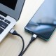 Кабель BOROFONE BU11 USB to Type-C 2.4A, 1.2m, nylon, aluminum connectors, double-sided USB, Black