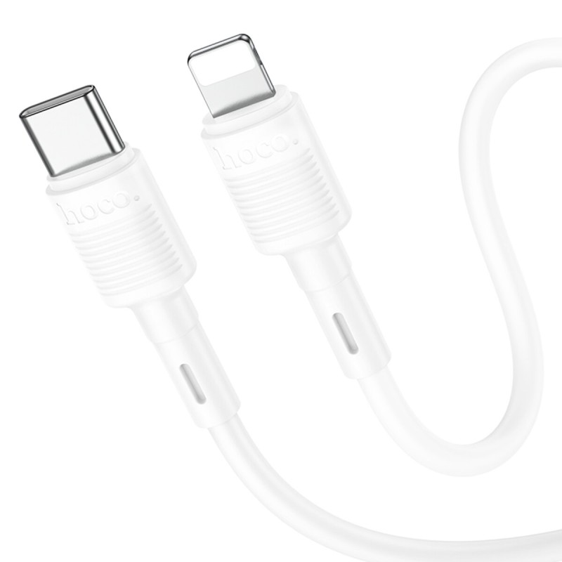Кабель HOCO X83 Type-C to iP 20W, 1m, PVC, PVC connectors, White