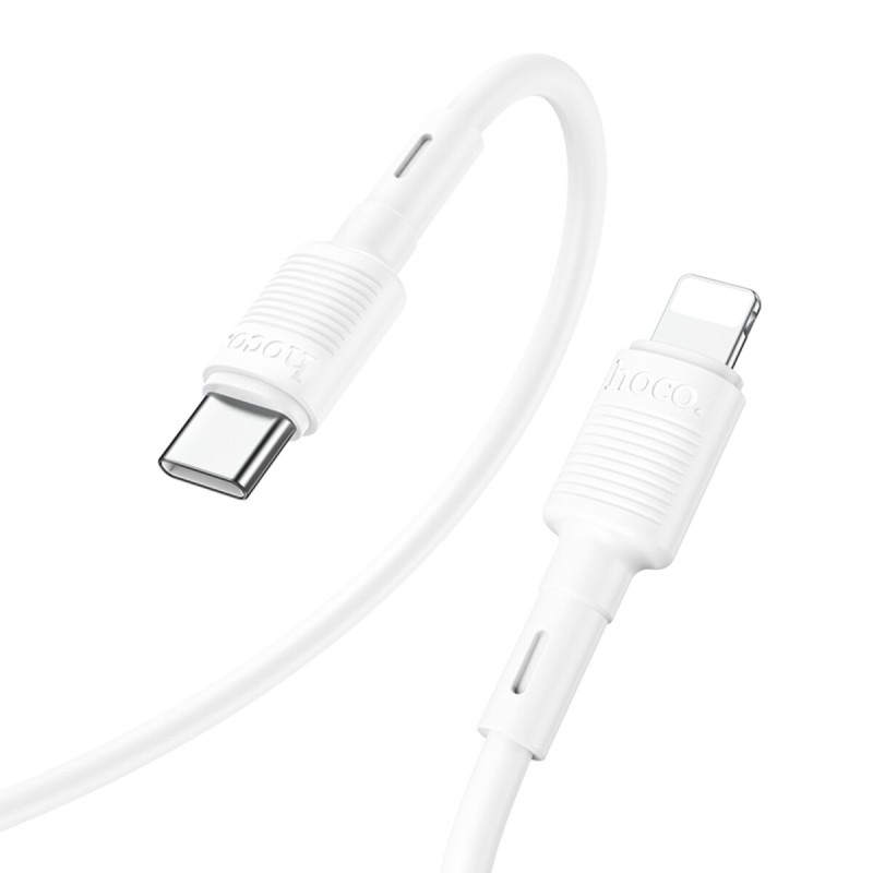Кабель HOCO X83 Type-C to iP 20W, 1m, PVC, PVC connectors, White