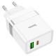 Мережевий зарядний пристрій HOCO N21 Topspeed PD30W+QC3.0 charger White