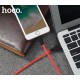 Кабель HOCO X21 USB to iP 2A, 1m, silicone, TPE connectors, Black+Red