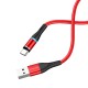 Кабель BOROFONE BU16 Skill magnetic Type-C 1.2m, nylon braid, aluminum alloy connector Red