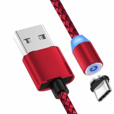 Кабель BOROFONE BU16 Skill magnetic Type-C 1.2m, nylon braid, aluminum alloy connector Red