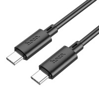 Кабель HOCO X88 Gratified 60W charging data cable for Type-C to Type-C(unpackaged) Black