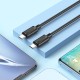 Кабель HOCO X88 Gratified 60W charging data cable for Type-C to Type-C(unpackaged) Black