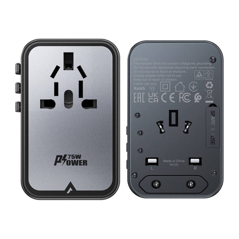 УЗП ACEFAST Z1 PD75W GaN (3*USB-C+2*USB-A) multifunctional charging adapter Black