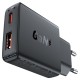 Мережевий зарядний пристрій ACEFAST A69 PD30W GaN (USB-A+USB-C) ultra-thin charger Black