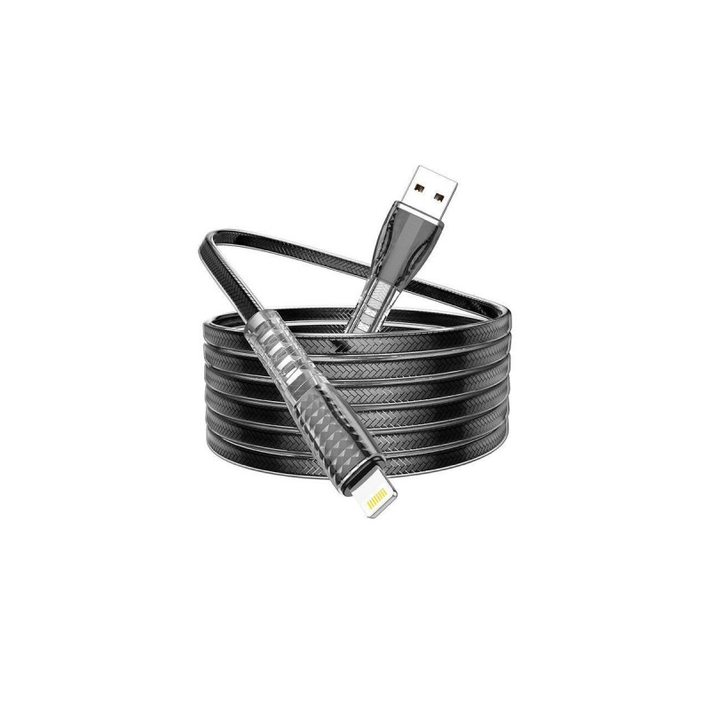 Кабель BOROFONE BU31 USB to iP 2.4A, 1m, PVC, PVC connectors, Black