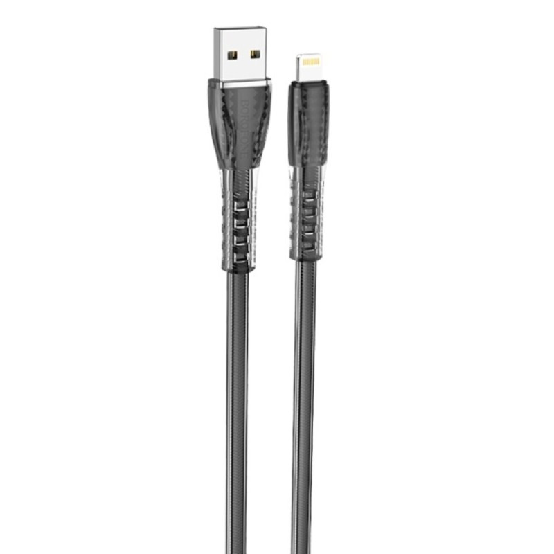Кабель BOROFONE BU31 USB to iP 2.4A, 1m, PVC, PVC connectors, Black