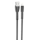 Кабель BOROFONE BU31 USB to iP 2.4A, 1m, PVC, PVC connectors, Black