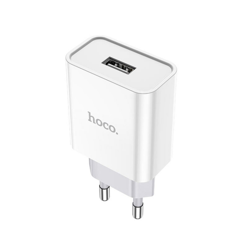 Мережевий зарядний пристрій HOCO C81A Asombroso single port charger set(Micro) White