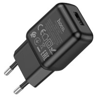 Мережевий зарядний пристрій HOCO C96A single port charger Black
