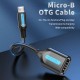 Кабель Vention USB 2.0 Micro-B Male to A Female OTG Cable 0.15M Black PVC Type (CCUBB)