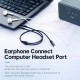 Кабель Vention 2*3.5mm Male to 4 Pole 3.5mm Female Audio Cable 0.3M Black ABS Type (BBTBY)