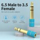 Адаптер Vention 6.35mm Male to 3.5mm Female Audio Adapter Blue Aluminum Alloy Type (VAB-S01-L)
